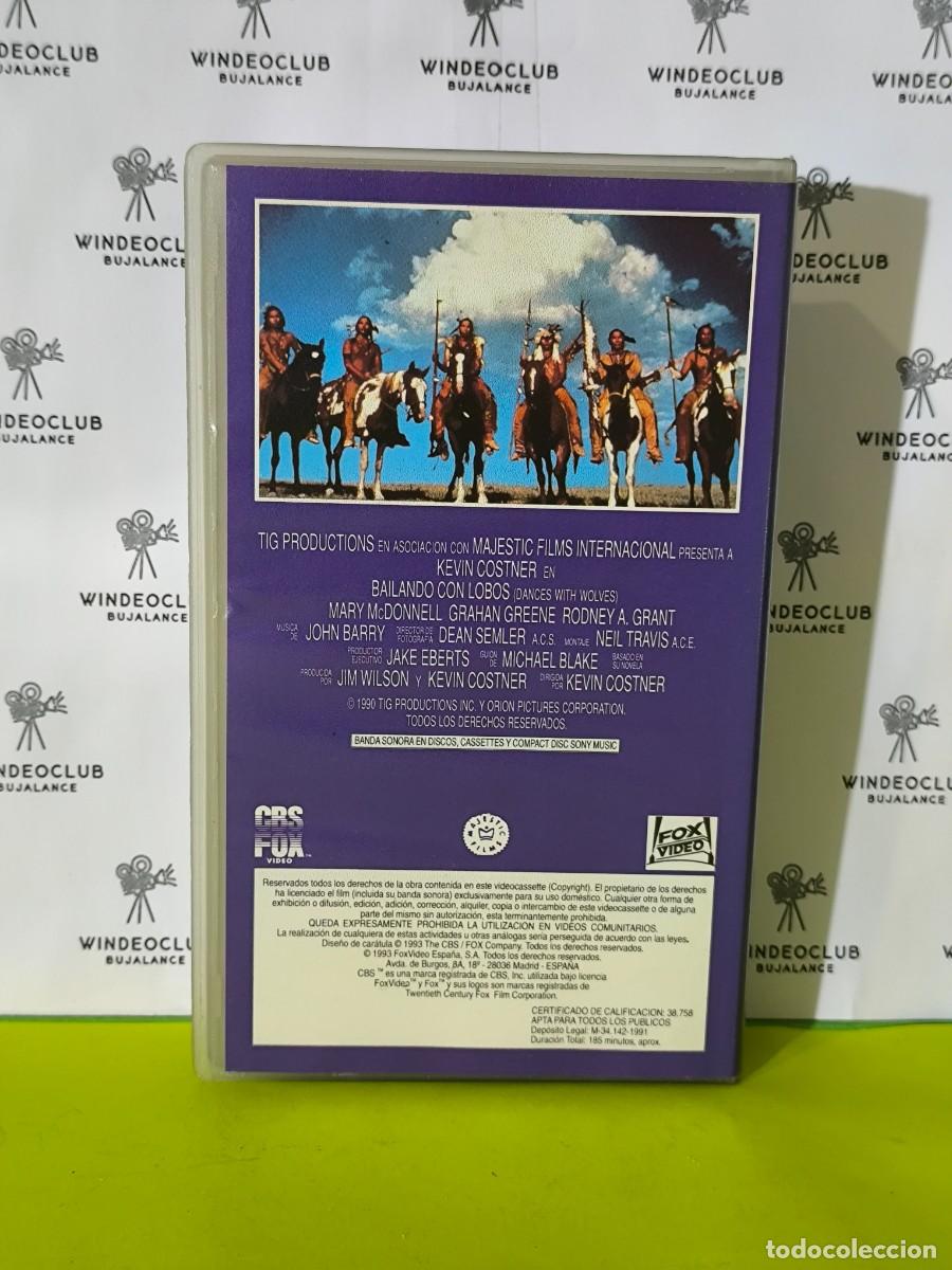 Cine: VHS BAILANDO CON LOBOS - Foto 2