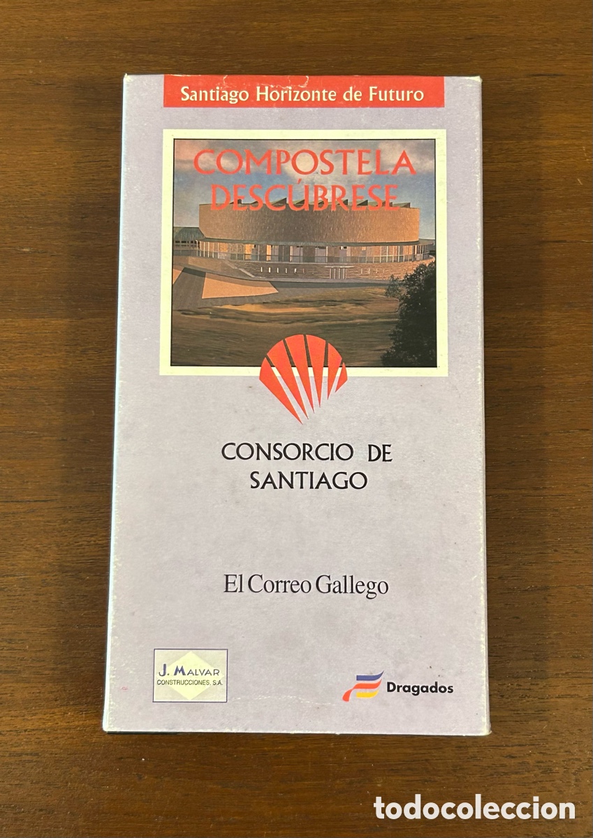 Cine: SANTIAGO HORIZONTE DE FUTURO. COMPOSTELA DESC&Uacute;BRESE. VHS. DRAGADOS. CONSORCIO. CORREO GALLEGO