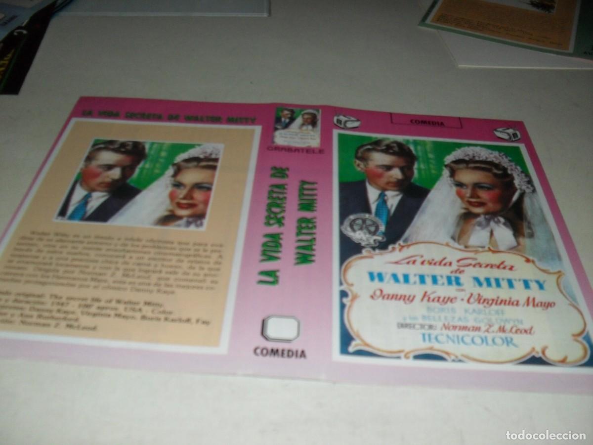 Cinema: CARATULA DE VHS PELICULA LA VIDA SECRETA DE WALTER MITTY,DE DANNY KAY,EDITADAS POR GRABATELE,A&Ntilde;OS 80