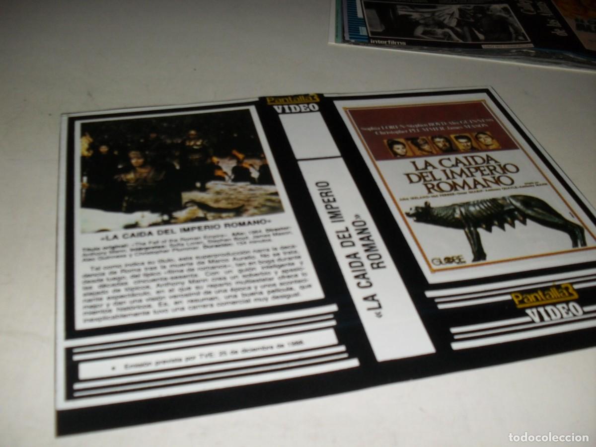 Cinema: CARATULA DE VHS PELICULA LA CAIDA DEL IMPERIO ROMANO,CON SOPHIA LOREN,EDITADAS POR GRABATELE,A&Ntilde;OS 80