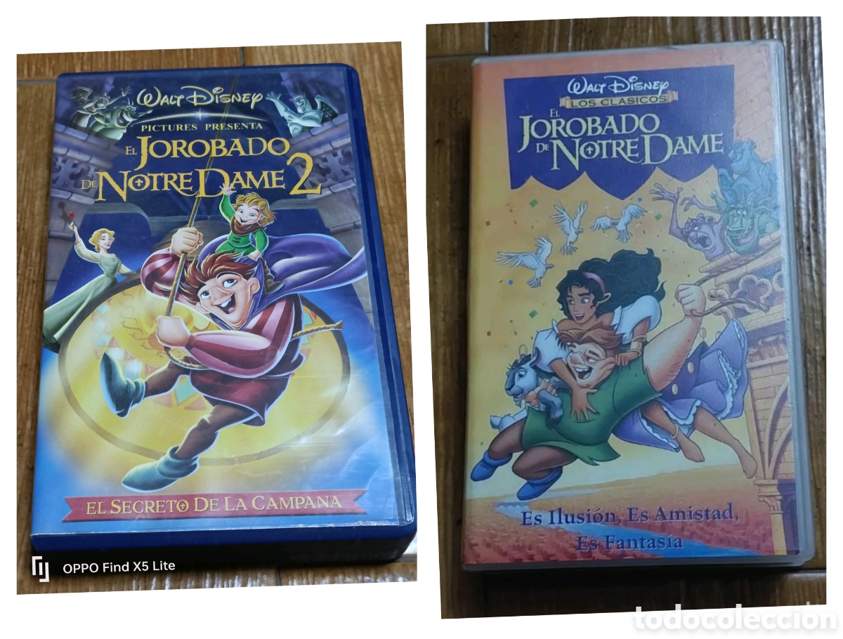 Cinema: 2 VHS El Jorobado de Notre Dame 1 y 2 -Disney-