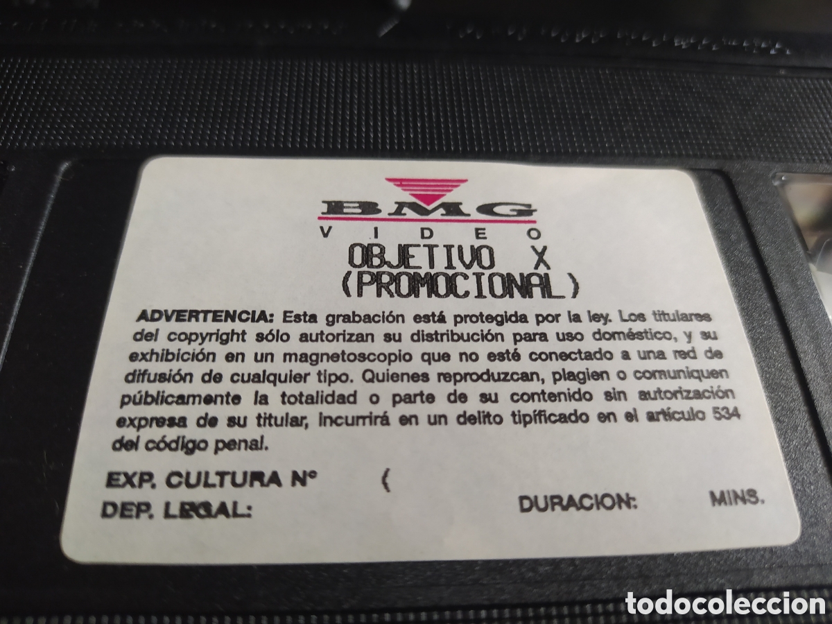 Cine: VHS. - objetivo x - Malcolm mcdowell - Foto 3