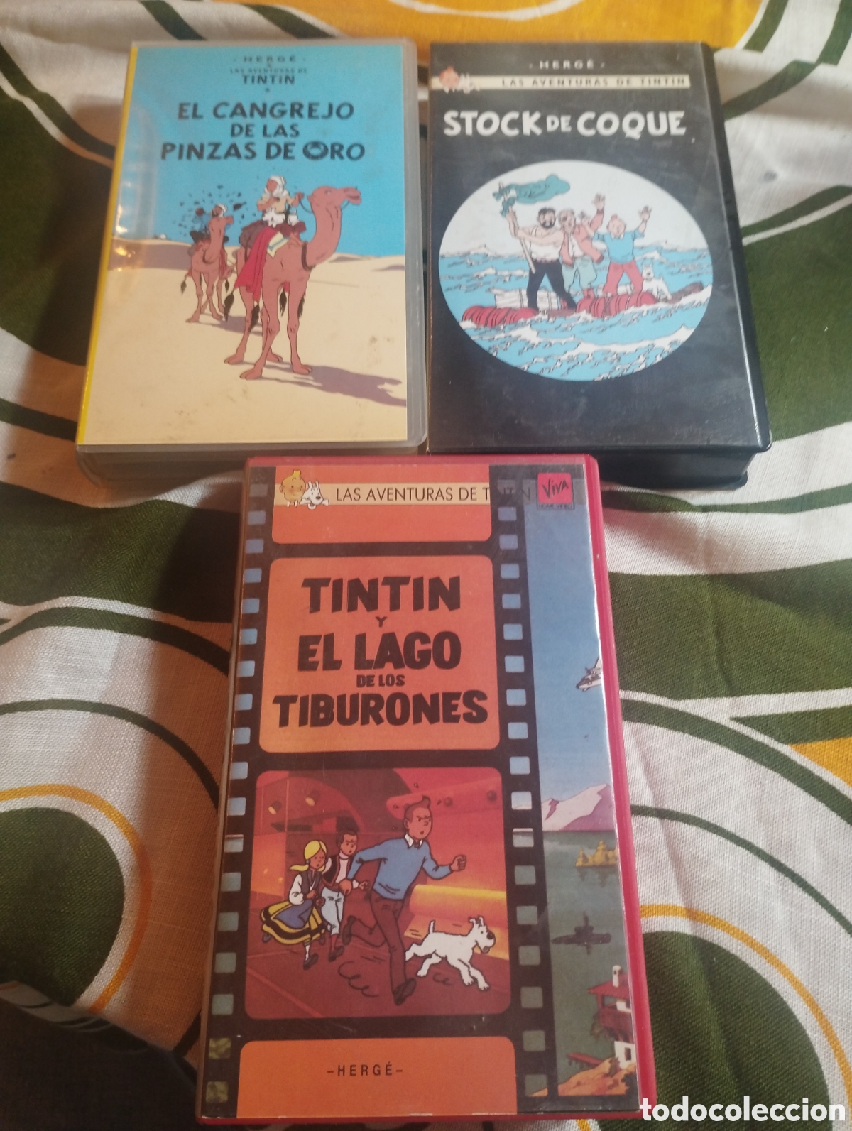 Cine: Lote de 3 cintas de VHS de Tint&iacute;n a&ntilde;o 1993