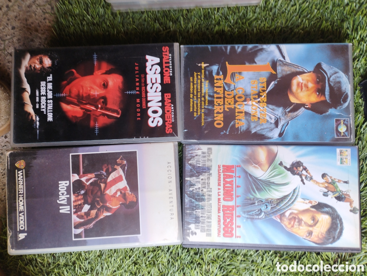 Cine: Lote 4 pel&iacute;culas Stallone vhs