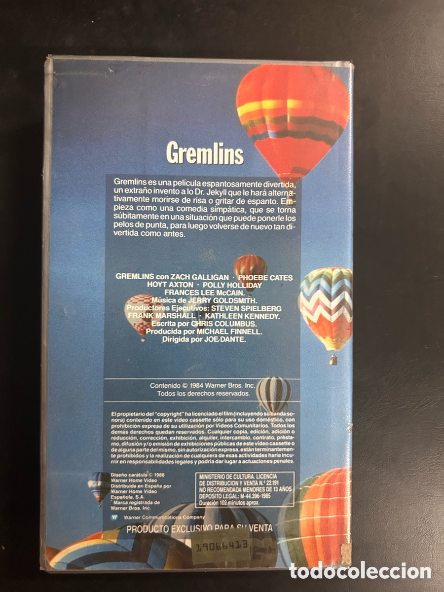 Cine: VHS original &ndash; &ldquo;Gremlins&rdquo; (Gremlins, 1984) - Foto 2