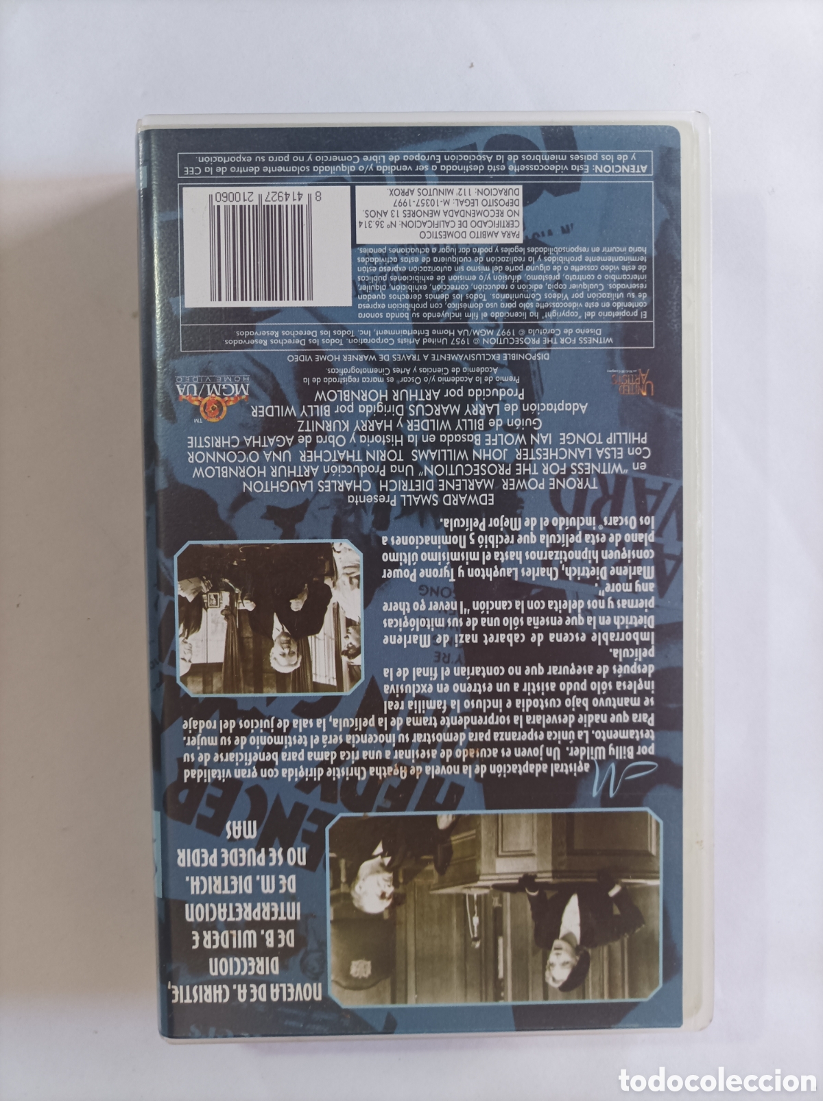 Cine: TESTIGO DE CARGO. WIDESCREEN. VHS ORIGINAL. - Foto 2