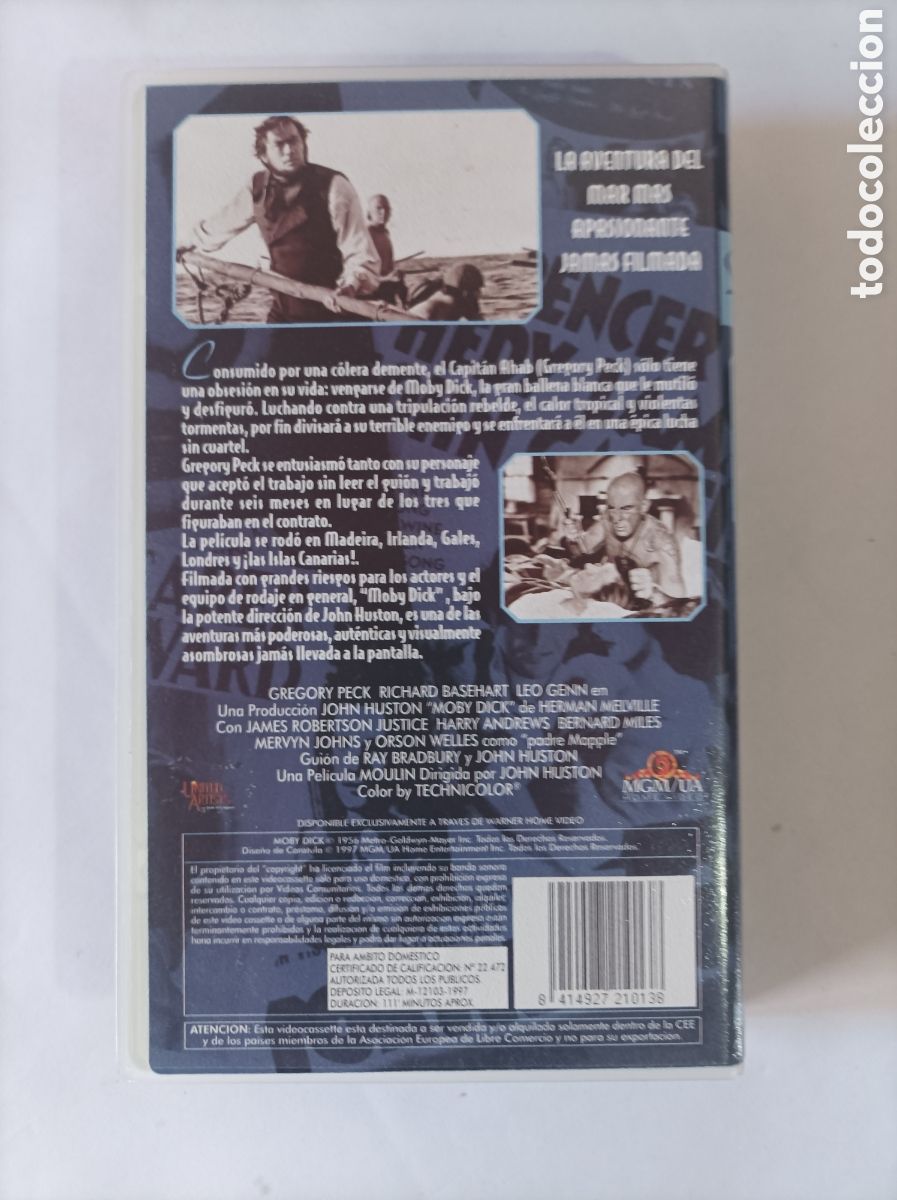 Cine: MOBY DICK. GREGORY PECK. VHS ORIGINAL. - Foto 2