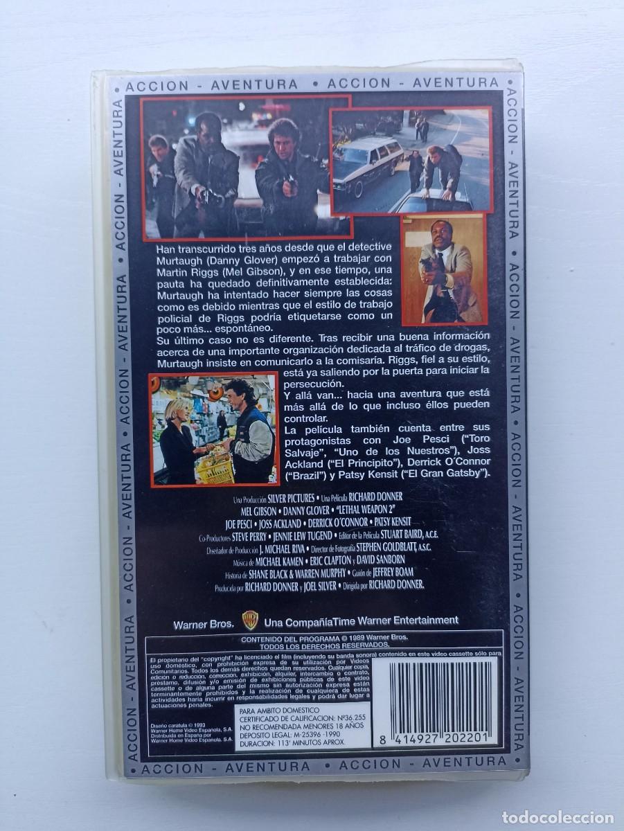 Cine: Arma letal 2, pel&iacute;cula en vhs - Foto 2