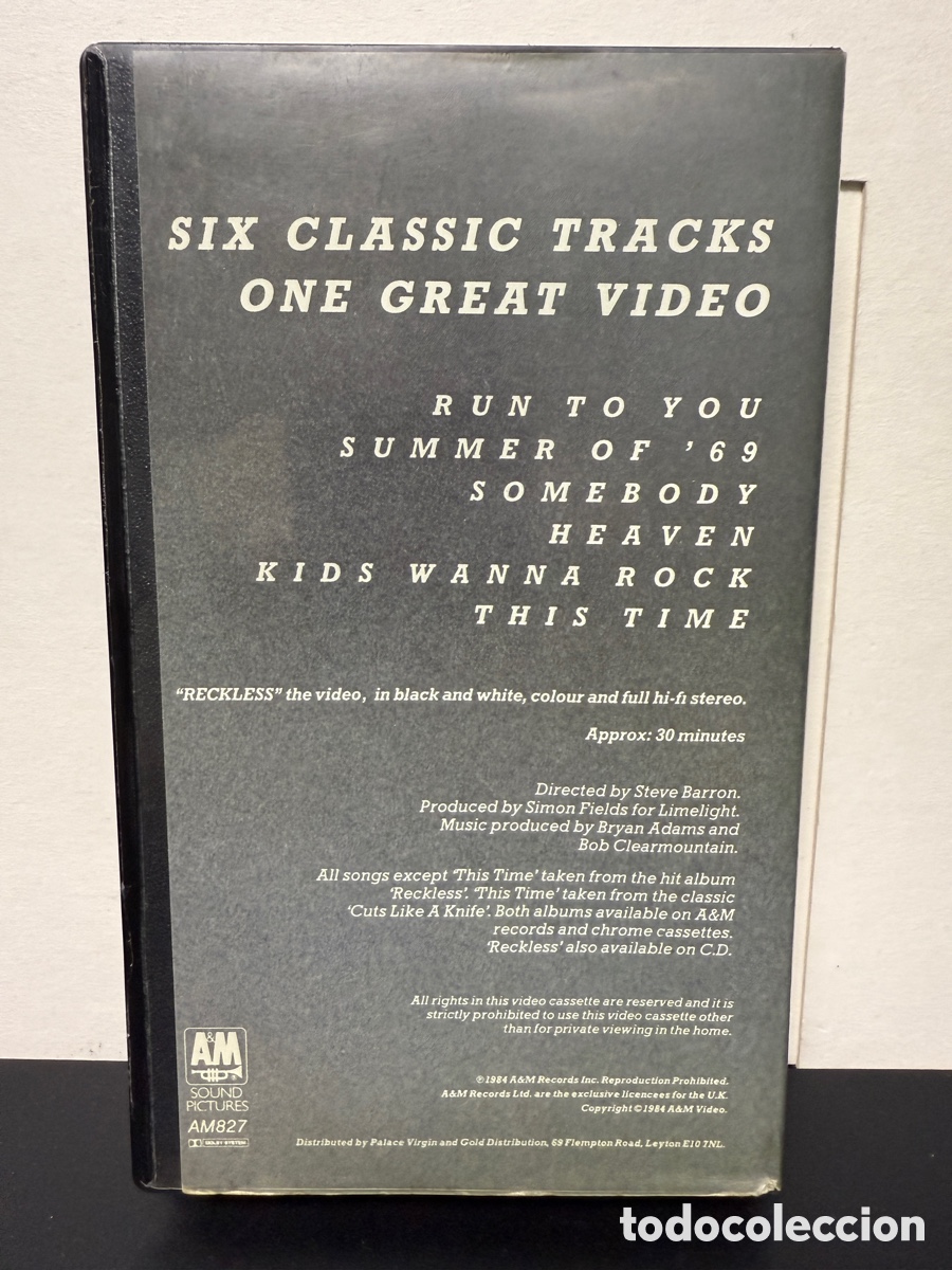 Cine: Bryan Adams - Reckless (VHS) - Foto 3