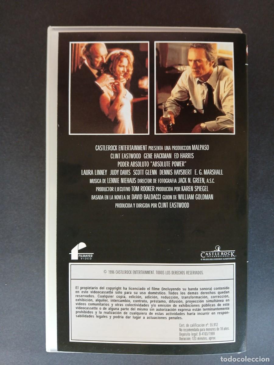 Cine: Pel&iacute;cula en formato VHS:Poder absoluto (formato an&aacute;logico) - Foto 2