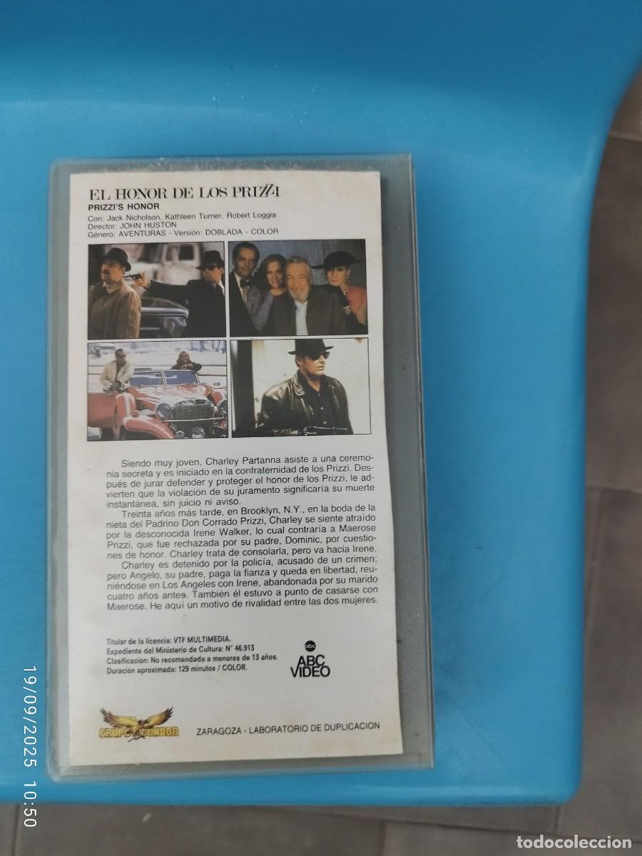 Cine: VHS El honor de los Prizzi - Foto 2
