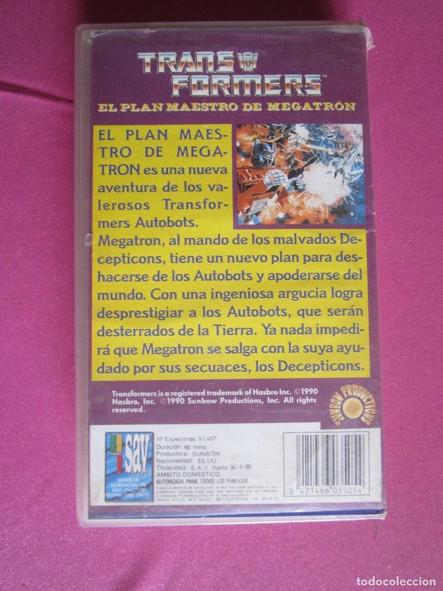 Cine: TRANSFORMERS EL PLAN MAESTRO DE MEGATRON VHS L2 6 - Foto 2