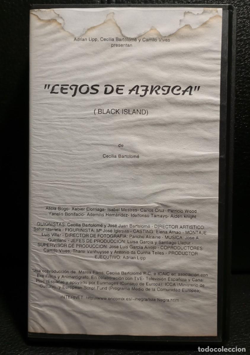 Cine: LEJOS DE AFRICA - BLACK ISLAND - VHS - MUY RARA EDICION PROMOCIONAL - CECILIA BARTOLOME