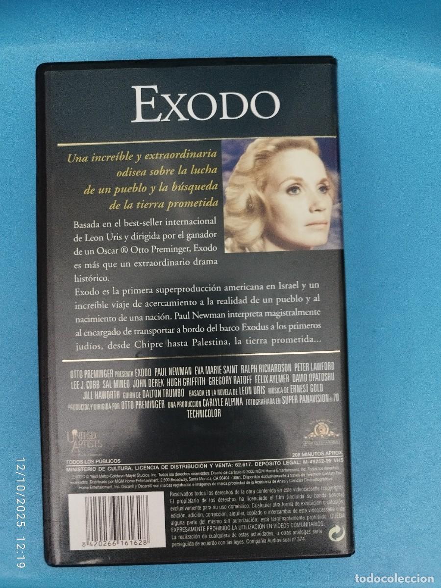 Cine: VHS Exodo (Espa&ntilde;ol) vhs - Foto 2