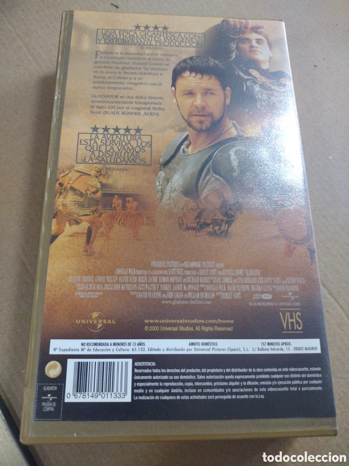 Cine: Gladiator. Ridley Scott. VHS. - Foto 2
