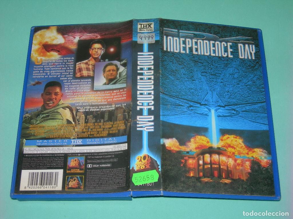 Cine: PEL&Iacute;CULA VHS INDEPENDENCE DAY - WILL SMITH - BILL PULLMAN - - Foto 6