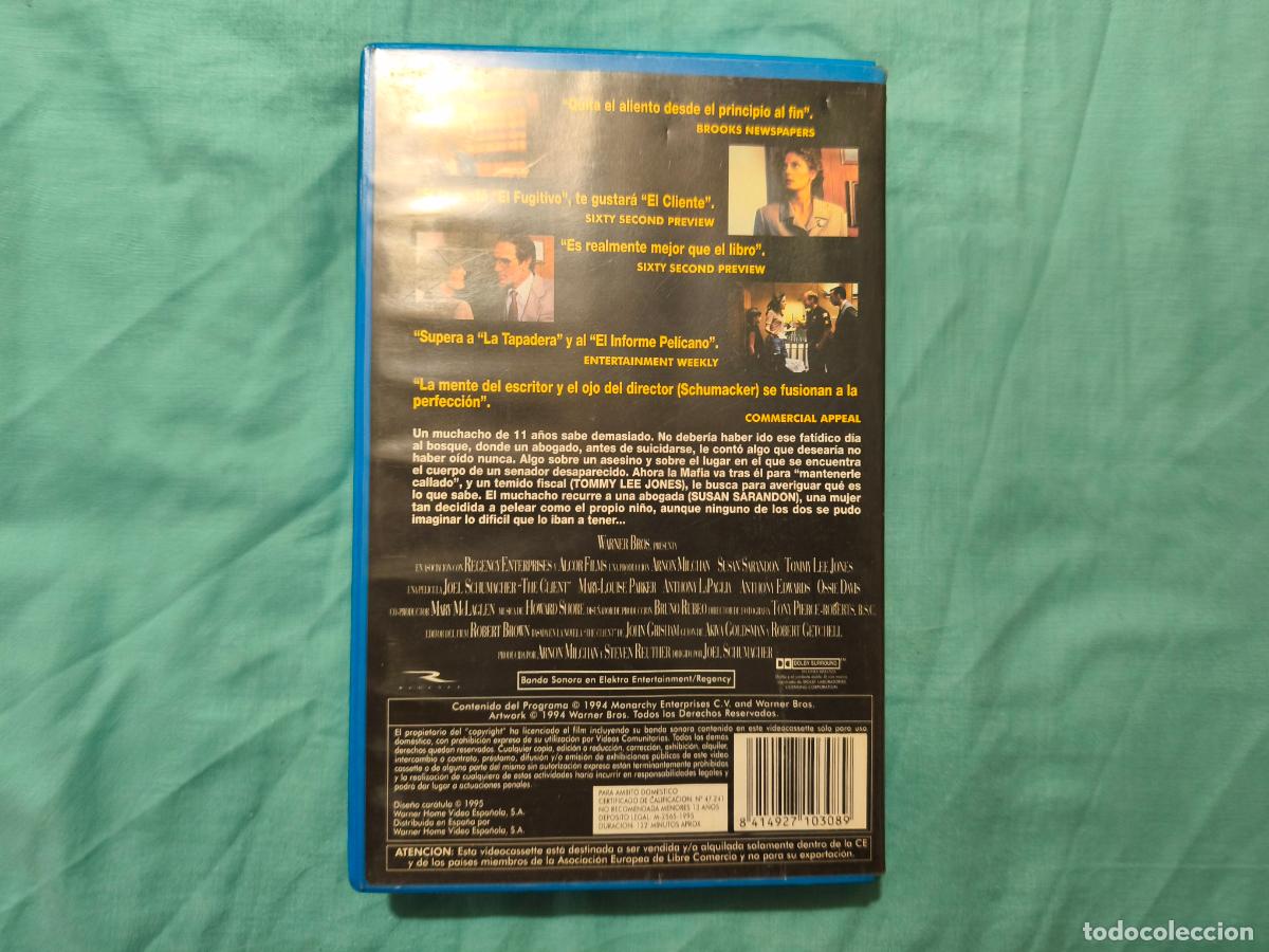 Cine: PELICULA VHS EL CLIENTE A&Ntilde;O 1995 - Foto 4