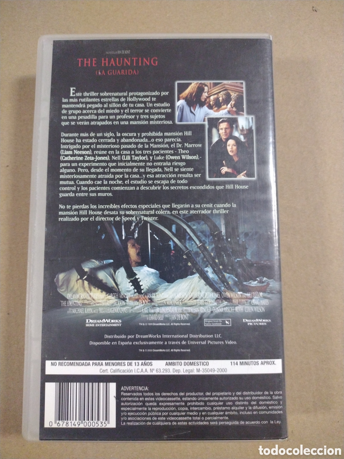 Cine: THE HAUNTING - LA GUARIDA. VHS. - Foto 2