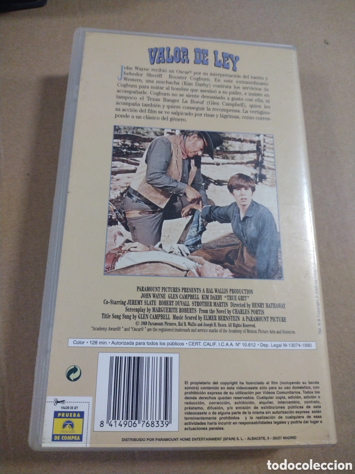 Cine: Valor de Ley. John Wayne. VHS. - Foto 2