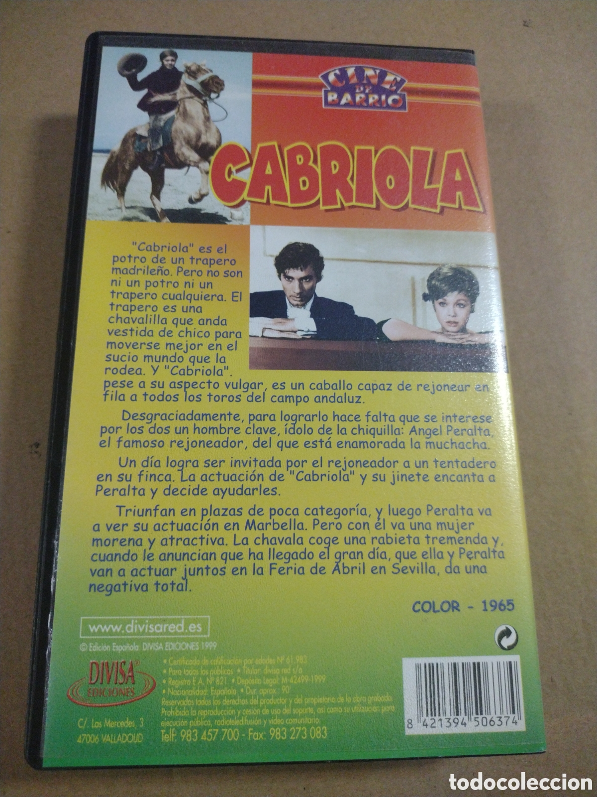 Cine: CABRIOLA (MARISOL). VHS. - Foto 2