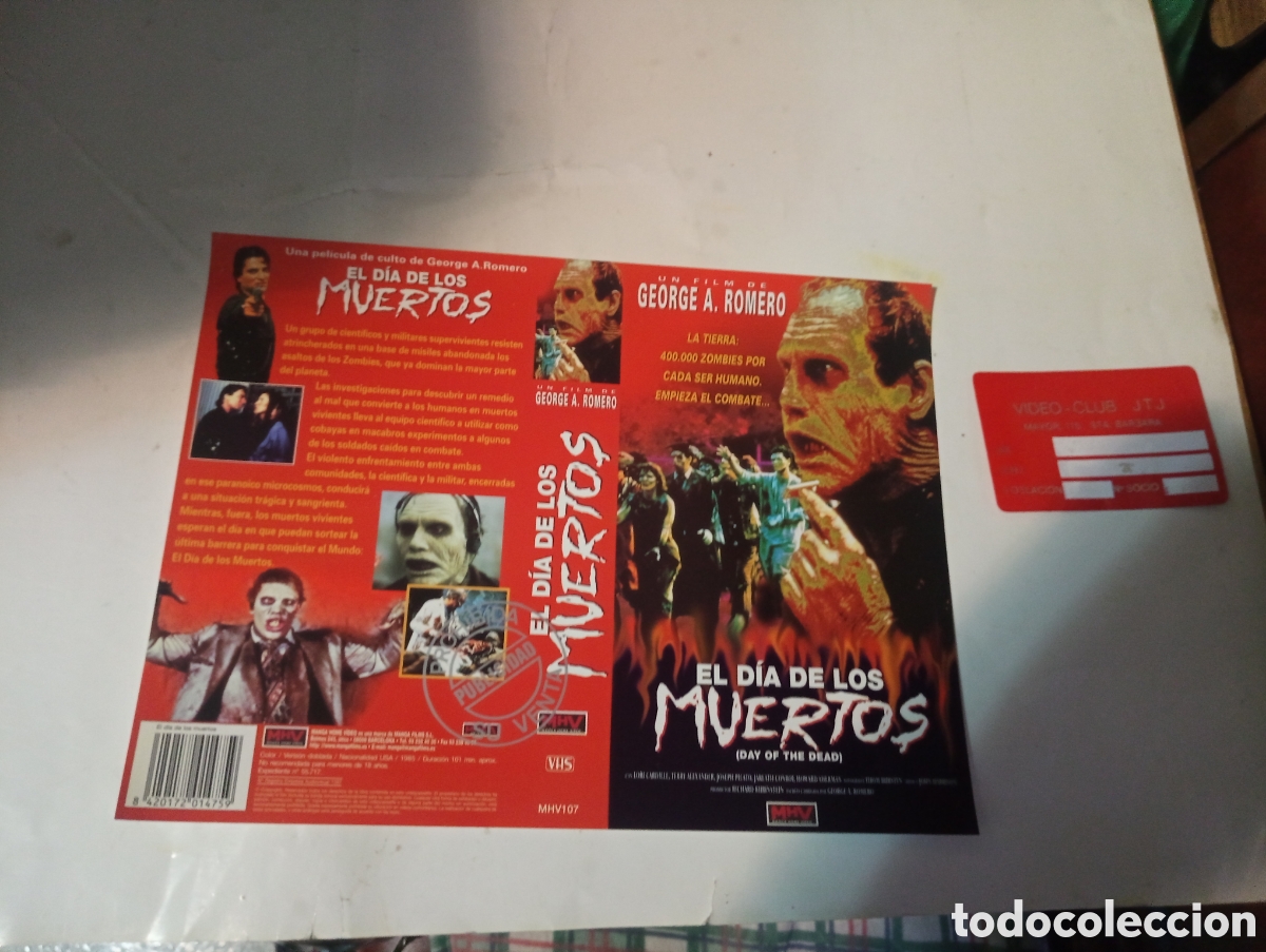 Cinema: VHS car&aacute;tula el d&iacute;a de los muertos publicidad