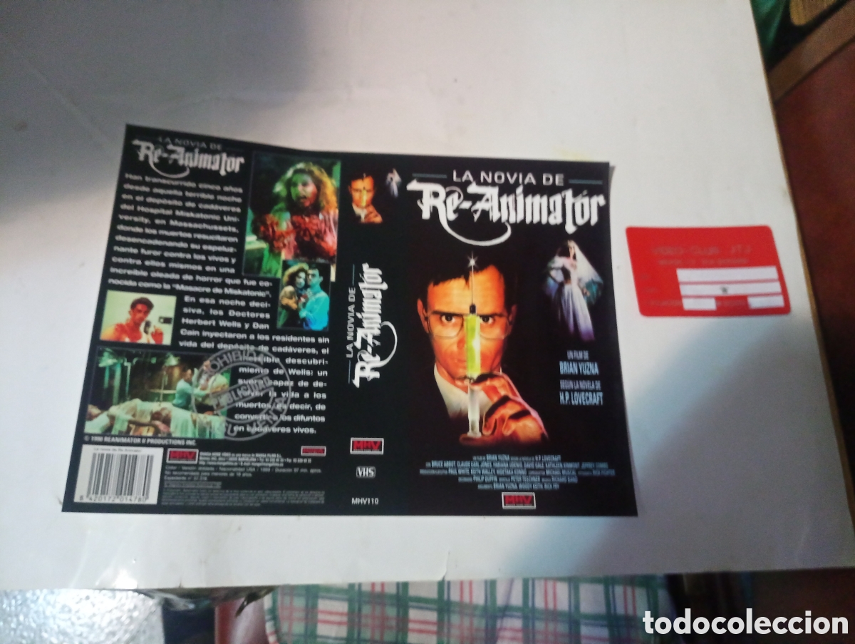 Cinema: VHS car&aacute;tula la novia de re-animator publicidad