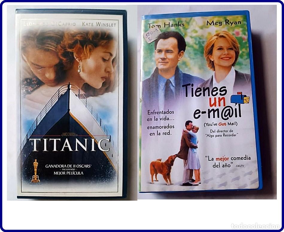 Cine: Tit&aacute;nic y Tienes un email. 2 vhs antiguos.
