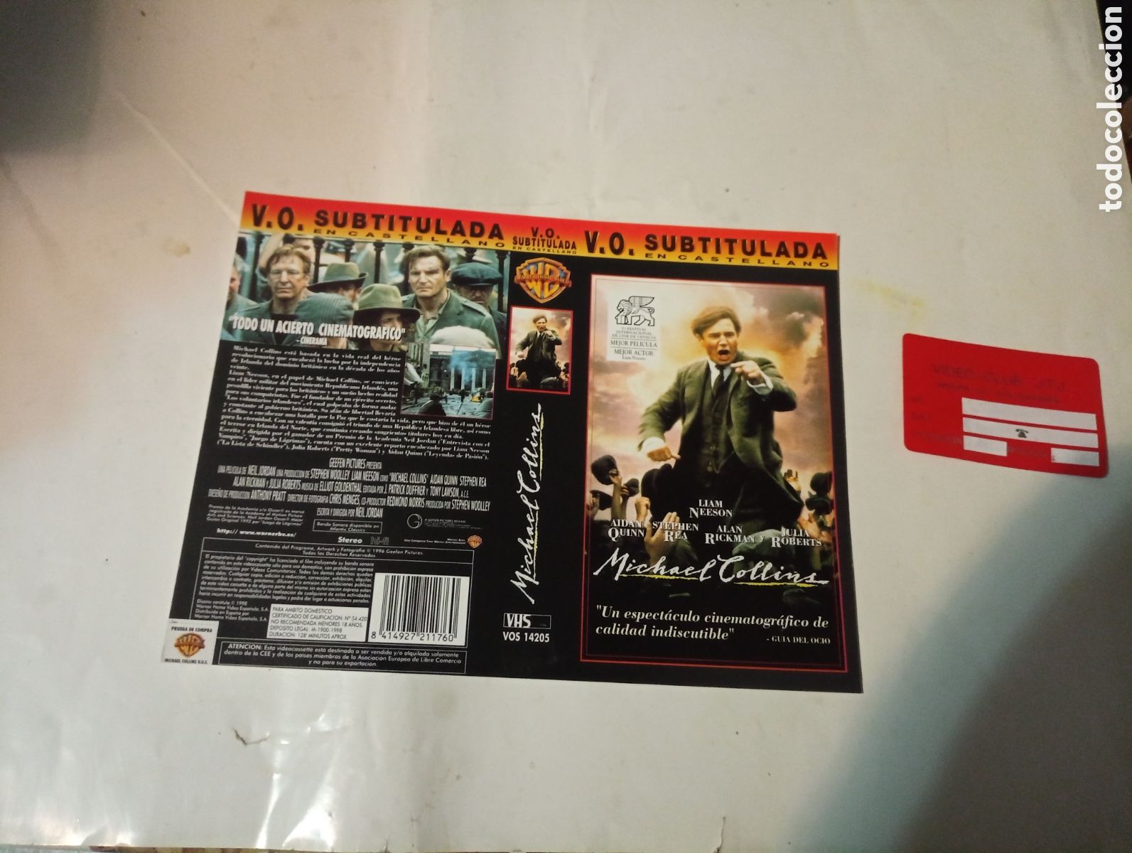 Cine: VHS car&aacute;tula Michael collins - Foto 1