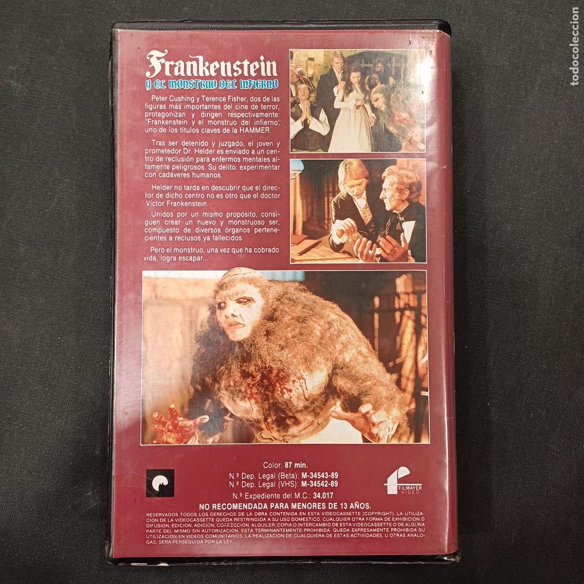 Cine: FRANKENSTEIN Y EL MONSTRUO DEL INFIERNO/PETER CUSHING/VHS. - Foto 3