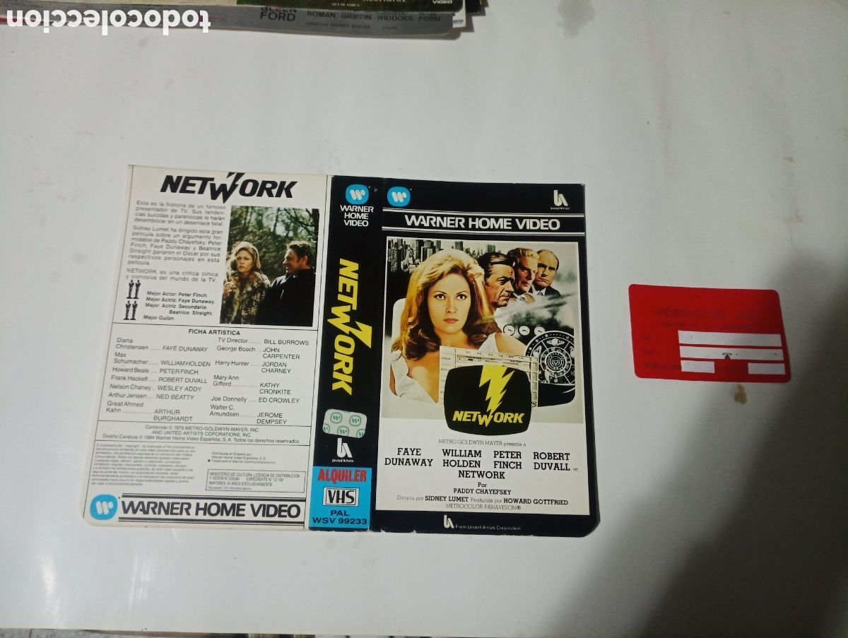 Cine: VHS car&aacute;tula Network - Foto 1