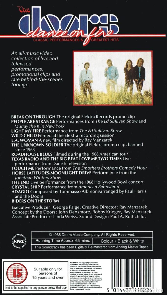 Cine: VHS - THE DOORS Dance on Fire - Foto 2