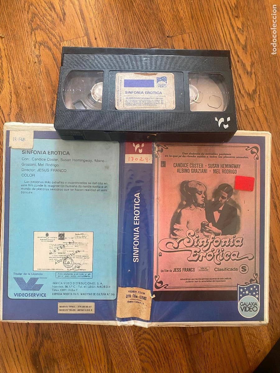 Cine: SINFON&Iacute;A EROTICA - JESUS / JESS FRANCO - VHS - MUY DIF&Iacute;CIL