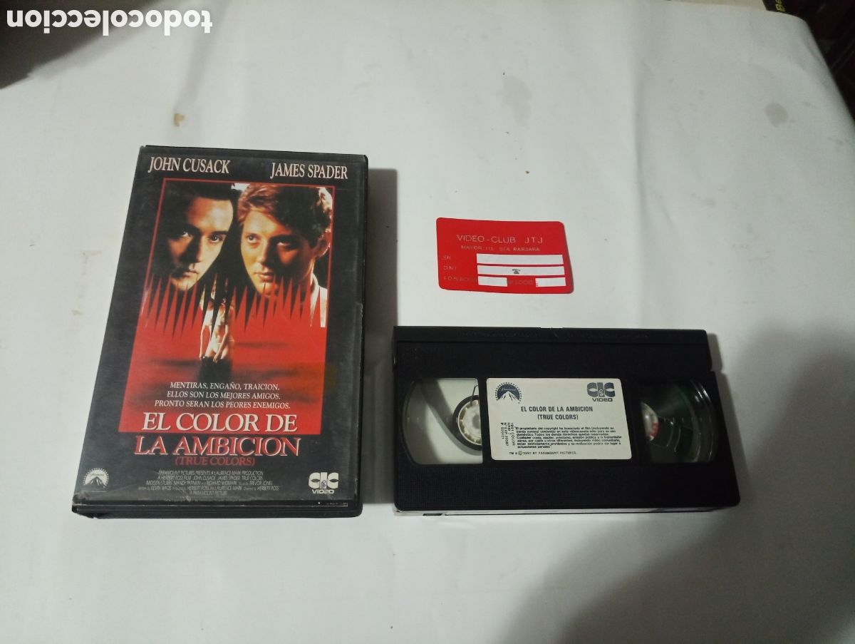 Cine: VHS EL COLOR DE LA AMBICION JOHN CUSACK - Foto 1