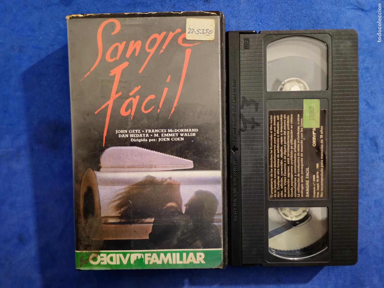 Cine: SANGRE F&Aacute;CIL VHS (SS5) - Foto 1