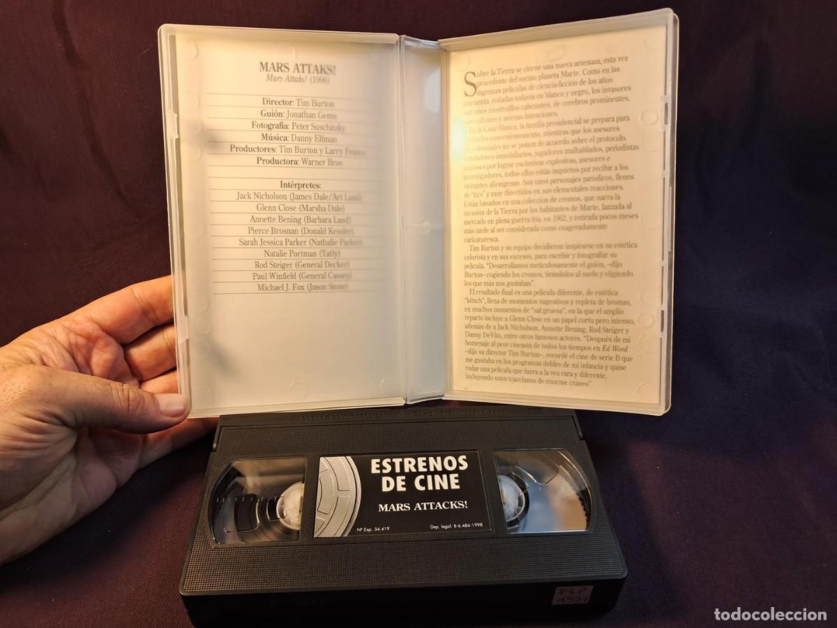 Cine: PELICULA - VHS &ndash; MARS ATTACKS (Mars Attacks!,1996),Tim Burton - Foto 5