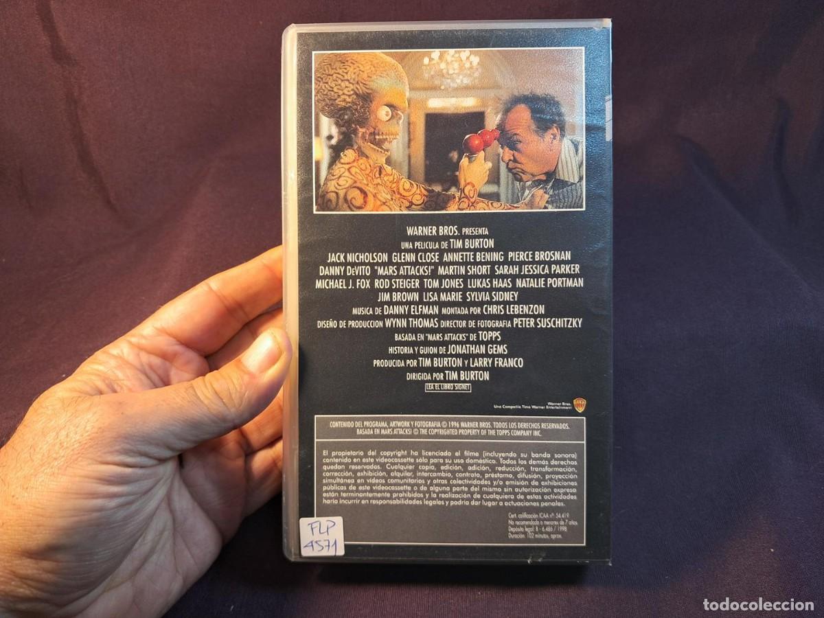 Cine: PELICULA - VHS &ndash; MARS ATTACKS (Mars Attacks!,1996),Tim Burton - Foto 17