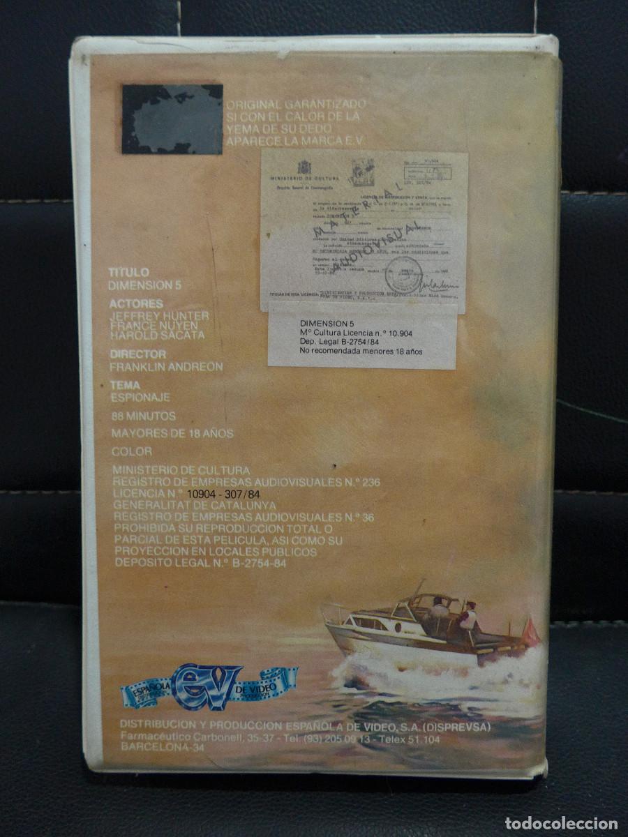 Cine: PELICULA VHS - DIMENSION 5 - Foto 2