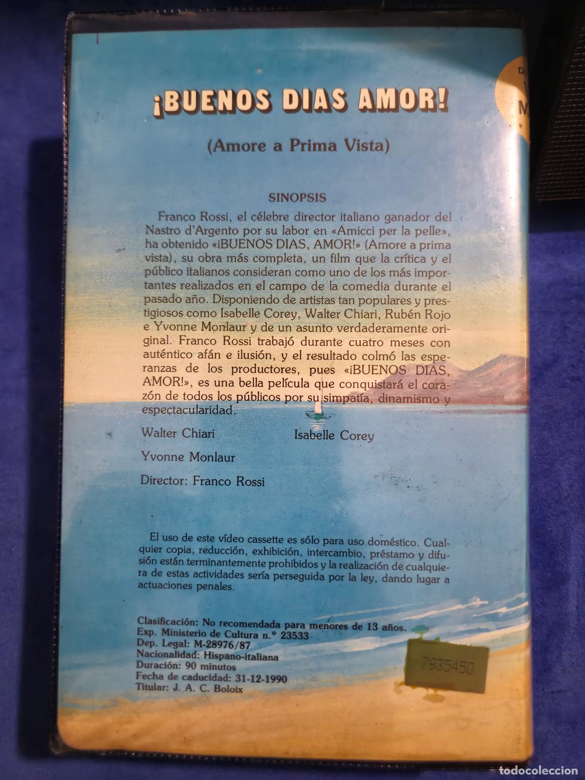 Cine: BUENOS D&Iacute;AS AMOR VHS (E1A) - Foto 2