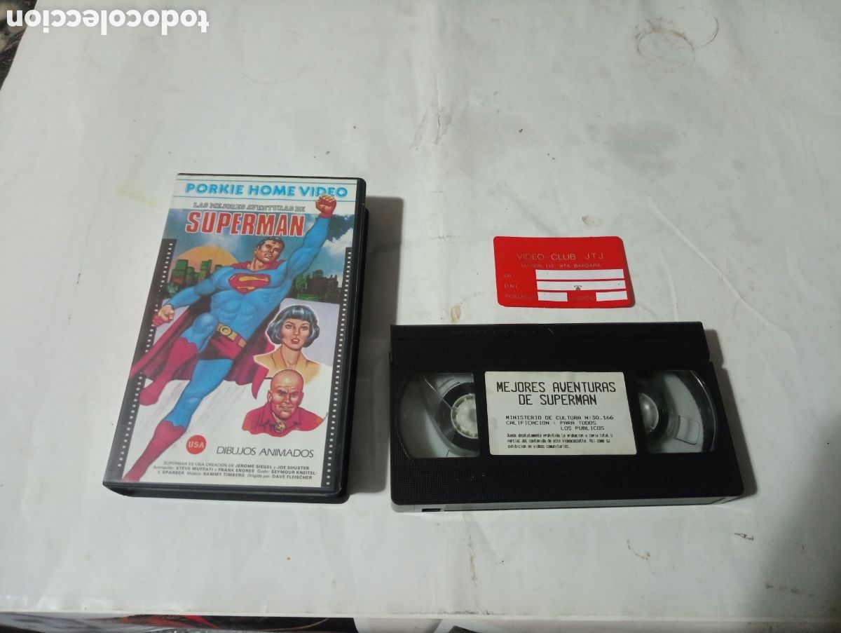 Cine: VHS dibujos las mejores aventuras de superman