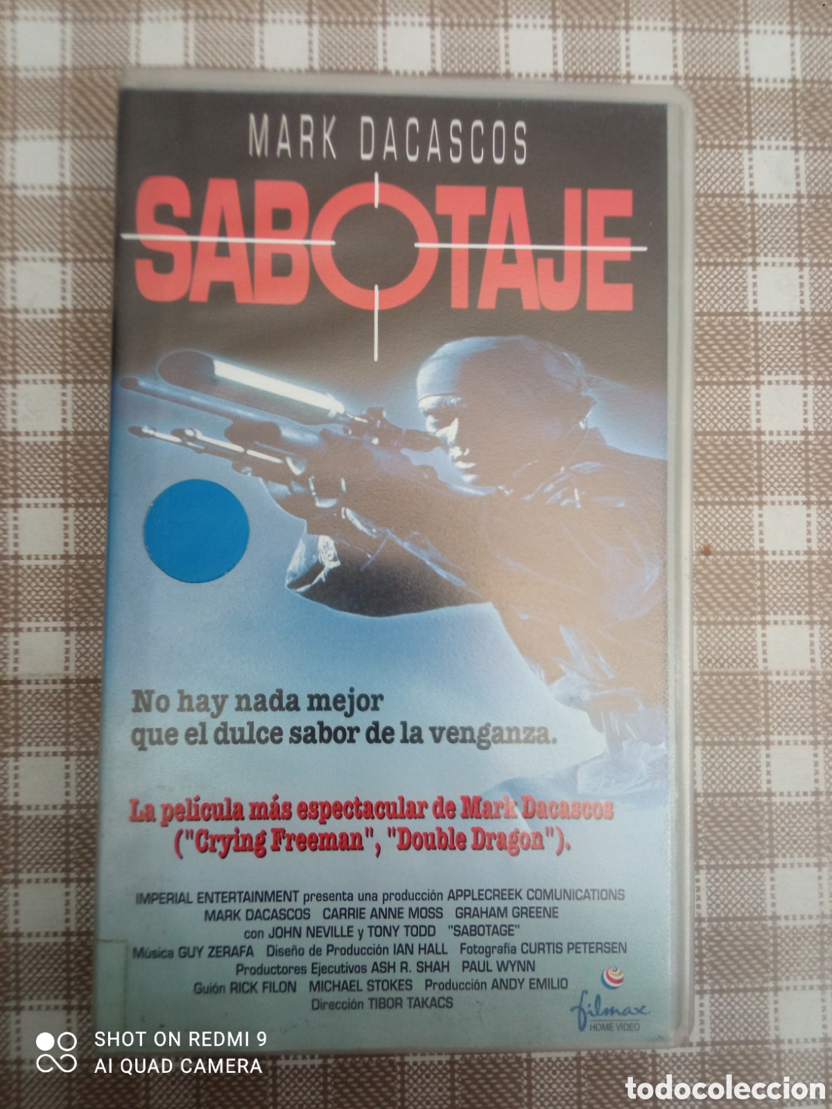 Cine: Sabotaje vhs caja peque&ntilde;a