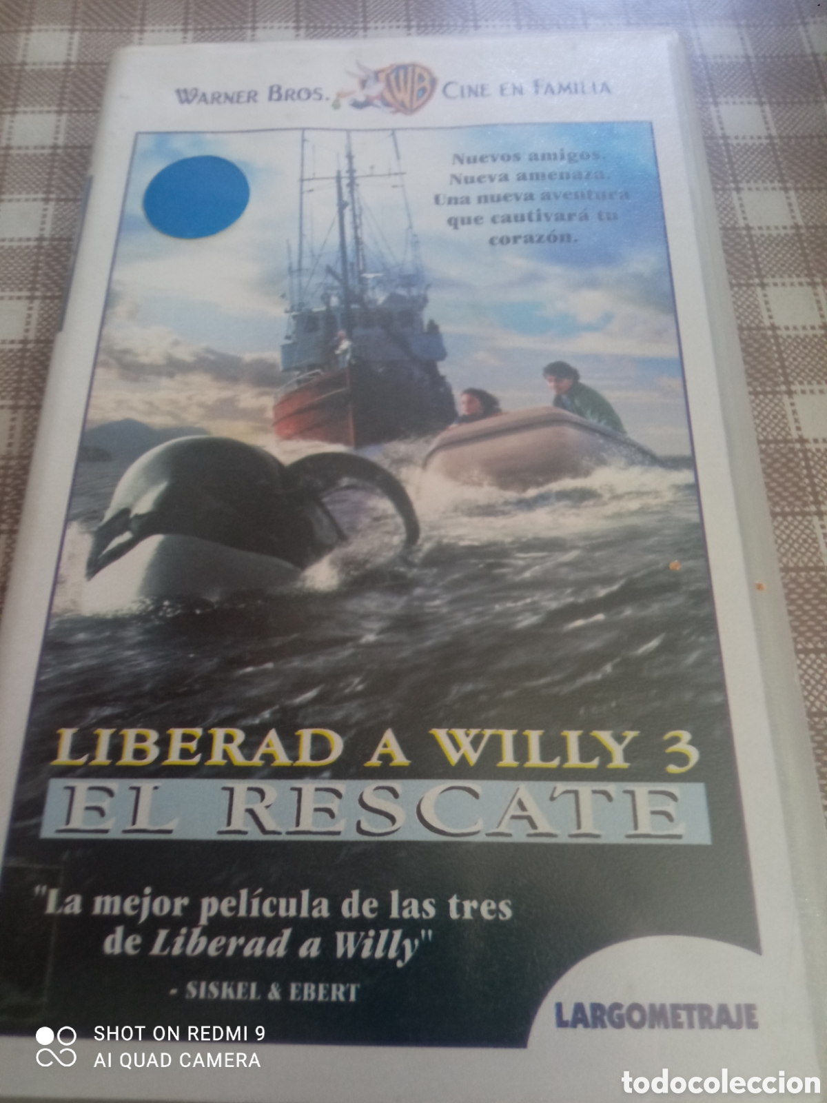 Cine: Liberad a Willy 3 EL RESCATE ( vhs caja peque&ntilde;a)