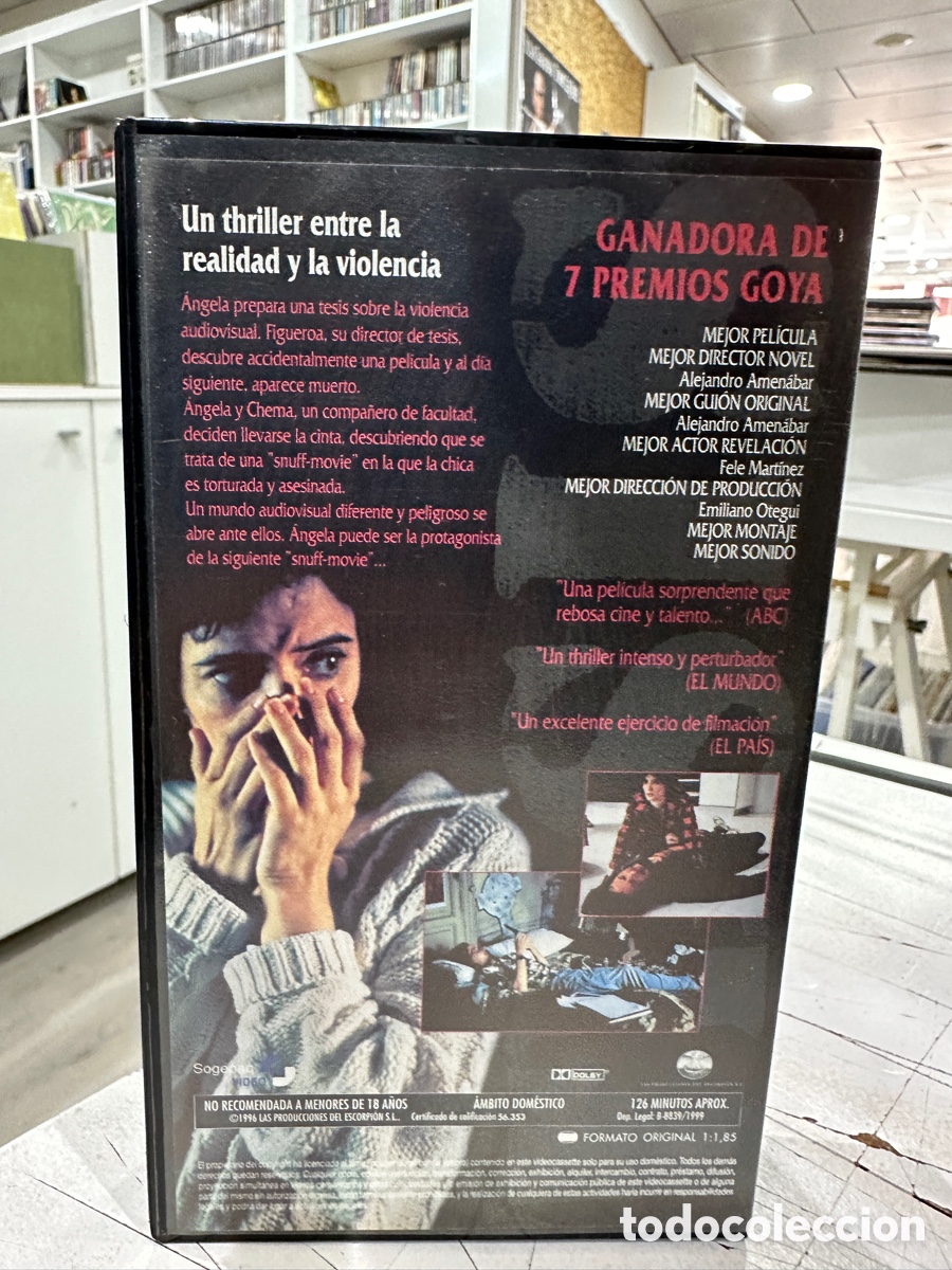 Cine: Tesis (VHS) Alejandro Amenabar - Foto 3