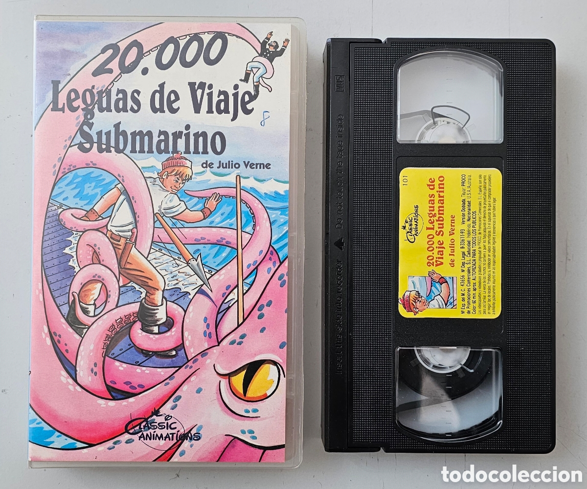 Cine: VHS 20.000 LEGUAS DE VIAJE SUBMARINO Usa/Australia 1985 DIBUJOS RAREZA