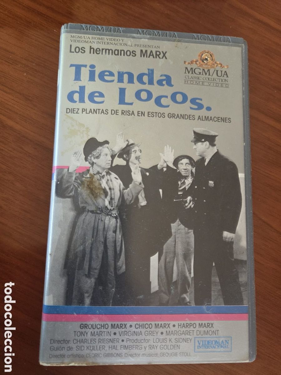 Cine: VHS 1a Edici&oacute;n de Videoclub TIENDA DE LOCOS ( Los hermanos MARX)