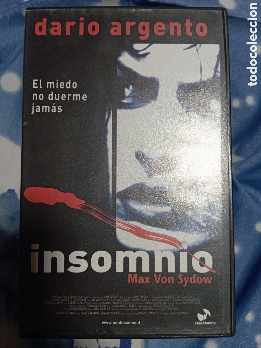Cine: VHS Insomnio Dario Argento Max Von Sydow 1a Edici&oacute;n de Videoclub 2001