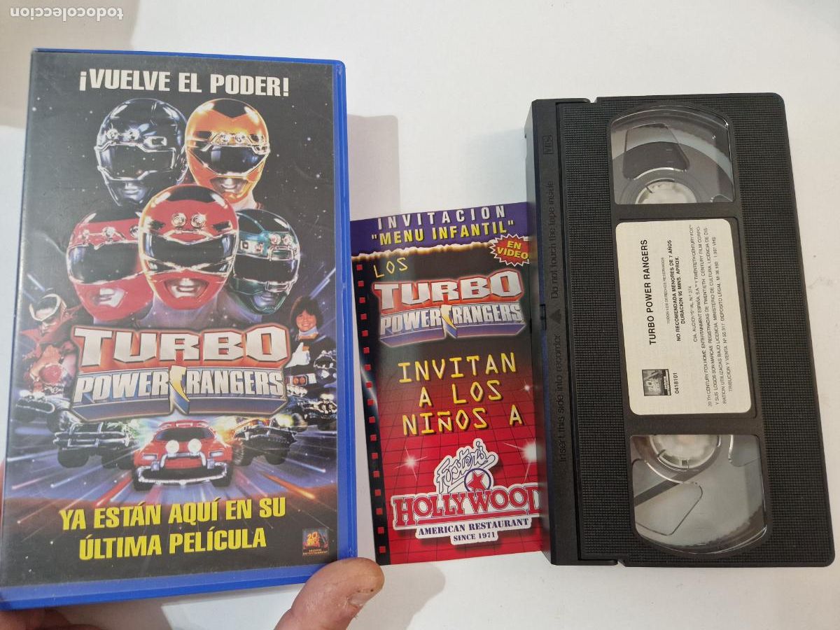 Cine: ANTIGUA PEL&Iacute;CULA VHS POWER RANGERS VUELVE EL PODER TURBO LAS PELICULAS FOX KIDS 1997