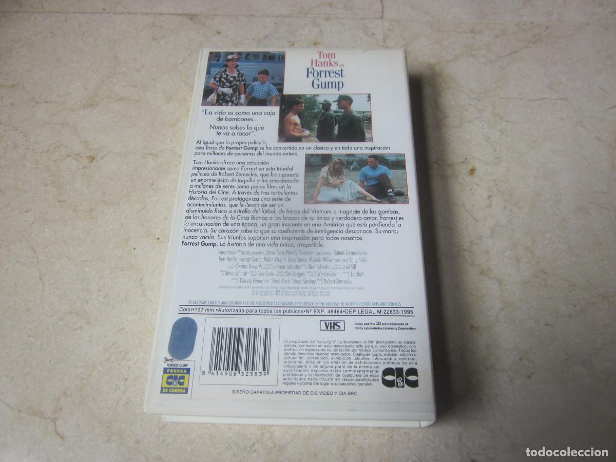 Cine: FORREST GUMP VHS - PARAMOUNT 1995 - Foto 2
