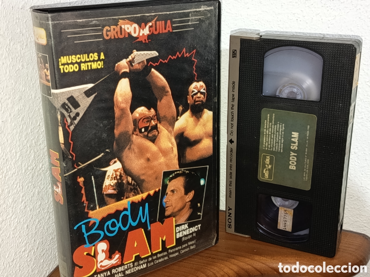 Cine: Body slam. Tanya Roberts. Pel&iacute;cula VHS