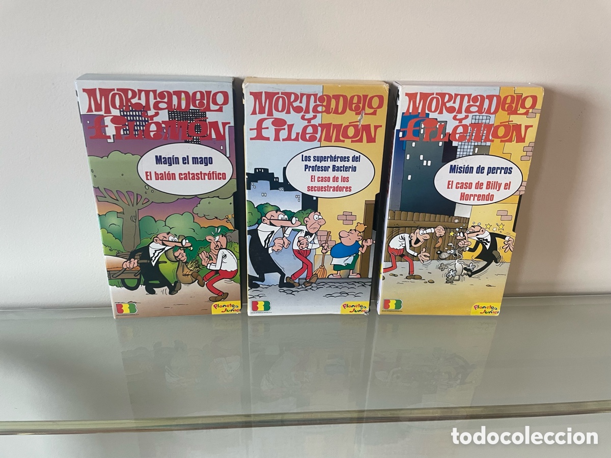 Cine: Colecci&oacute;n de 3 VHS de Mortadelo y Filem&oacute;n