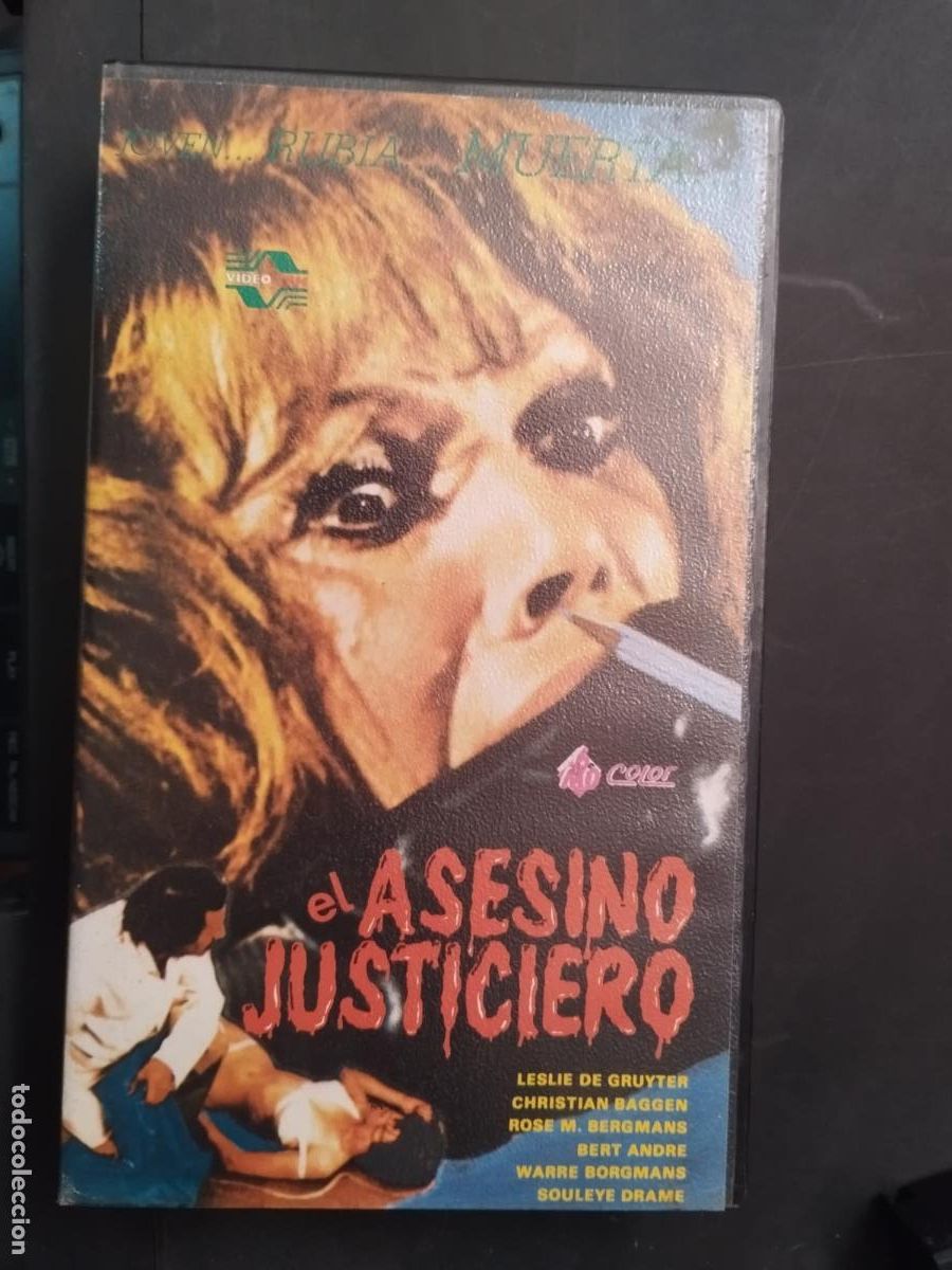 Cine: VHS EL ASESINO JUSTICIERO - LESLIE DE GRUYTER - CHRISTIAN BAGGEN - ROSE M. BERGMANS